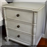 F39. Pair of Drexel Heritage 3 drawer nightstands 31”h x 26”w x 19”d 